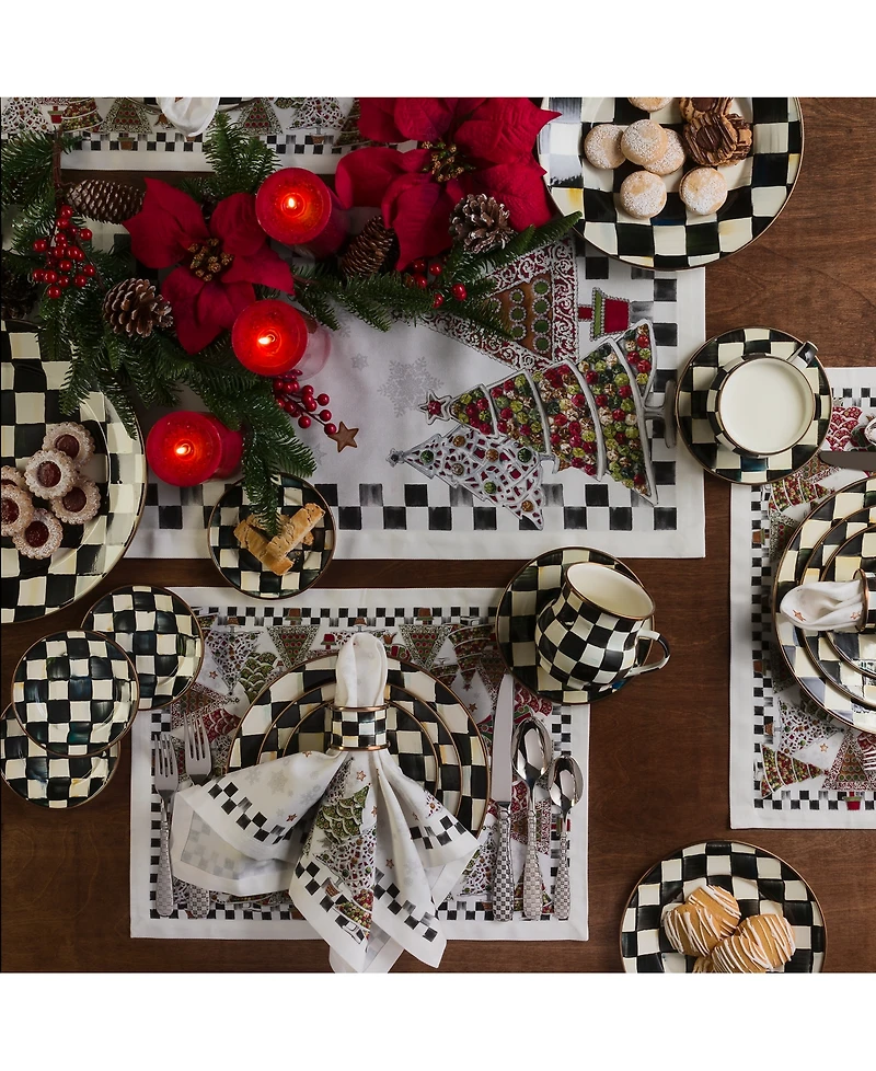 Mackenzie-Childs Courtly Check Napkin Rings, Set of 4