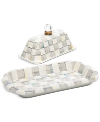 Mackenzie-Childs Sterling Check Butter Box