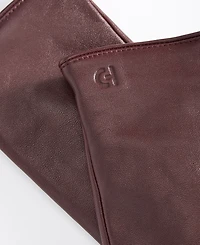 Cole Haan Leather Cashmere Blend Lined Basic Tech Tip Gloves