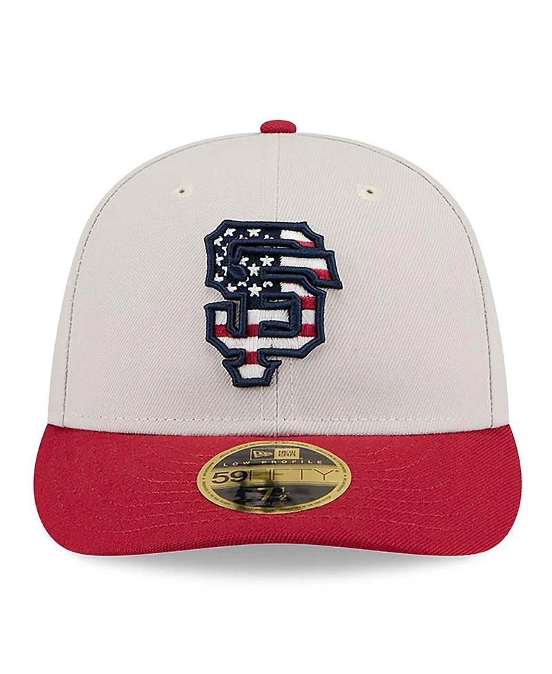 New Era Men's Red San Francisco Giants 2024 Fourth of July Low Profile 59FIFTY Fitted Hat