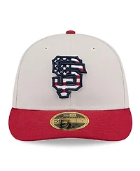 New Era Men's Red San Francisco Giants 2024 Fourth of July Low Profile 59FIFTY Fitted Hat