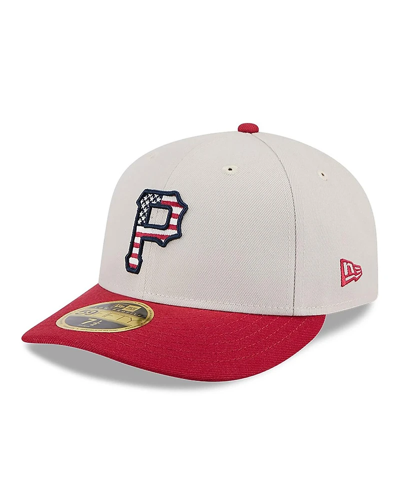 New Era Men's Red Pittsburgh Pirates 2024 Fourth of July Low Profile 59FIFTY Fitted Hat