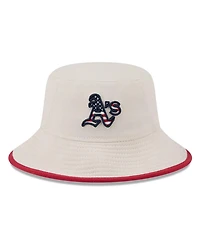 New Era Men's Khaki Oakland Athletics 2024 Fourth of July Bucket Hat