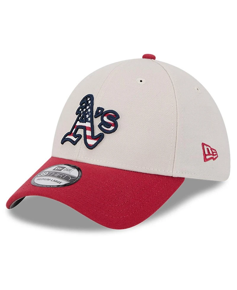 New Era Men's Red Oakland Athletics 2024 Fourth of July 39THIRTY Flex Hat