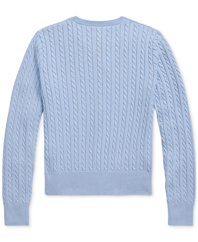 Polo Ralph Lauren Big Girls Mini-Cable Cotton Cardigan