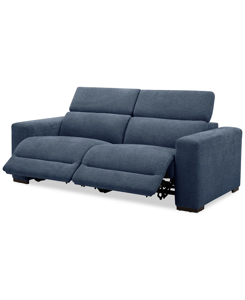Nevio -Pc. Fabric Power Headrest Sectional with Motion Chairs