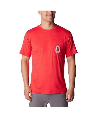Columbia Men's Scarlet Ohio State Buckeyes Tech Trail Omni-Wick T-Shirt