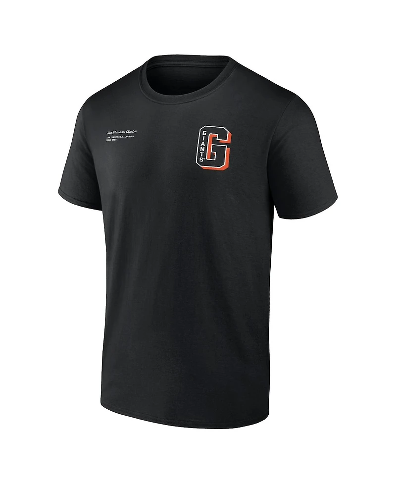 Fanatics Men's Black San Francisco Giants Split Zone T-Shirt