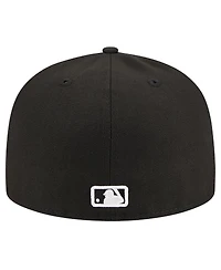 New Era Men's Black Detroit Tigers Logo 59FIFTY Fitted Hat