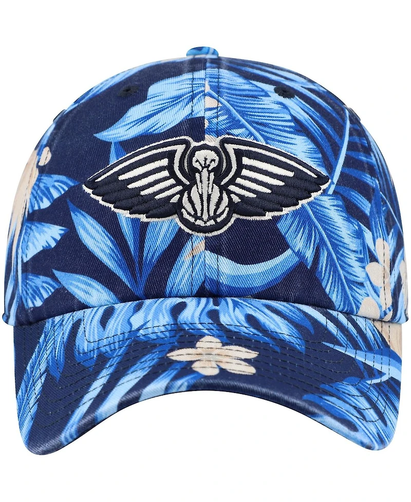 '47 Brand Men's Navy New Orleans Pelicans Tropicalia Floral Clean Up Adjustable Hat