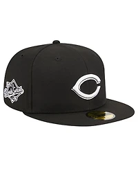 New Era Men's Black Cincinnati Reds Logo 59FIFTY Fitted Hat