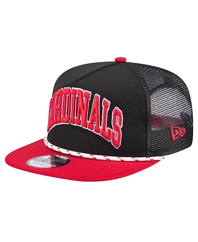 New Era Men's Black St. Louis Cardinals Throwback Meshback Golfer Hat