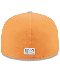 New Era Men's Orange/Light Blue Los Angeles Dodgers Spring Color Basic Two-Tone 59FIFTY Fitted Hat