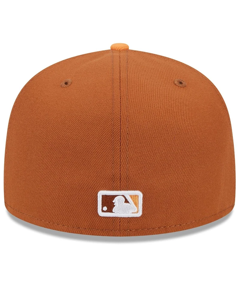 New Era Men's Brown/Orange San Francisco Giants Spring Color Basic Two-Tone 59FIFTY Fitted Hat