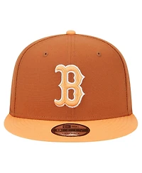 New Era Men's Brown Boston Red Sox Spring Color Two-Tone 9FIFTY Snapback Hat