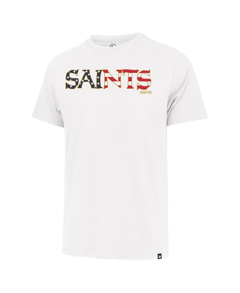 '47 Brand Men's White New Orleans Saints Flag Script Franklin T-Shirt