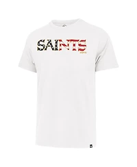 '47 Brand Men's White New Orleans Saints Flag Script Franklin T-Shirt