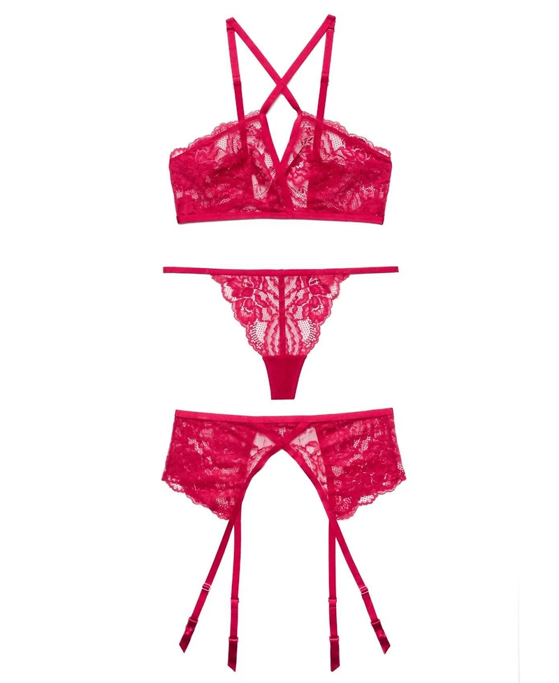 Adore Me Women's Juanita Three-Piece Lingerie Set