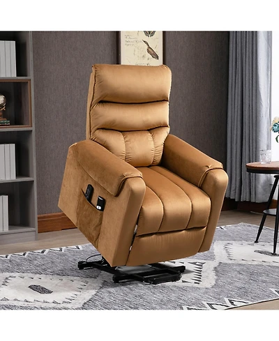 Homcom Upholste Massage Recliner Power Lift Vibrating Lounge Chair,