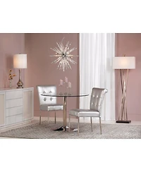 Possini Euro Design Modern Buffet Table Lamp 32" Tall Brushed Nickel Metal Gourd White Fabric Cylinder Shade for Living Room House Dining Entrywa
