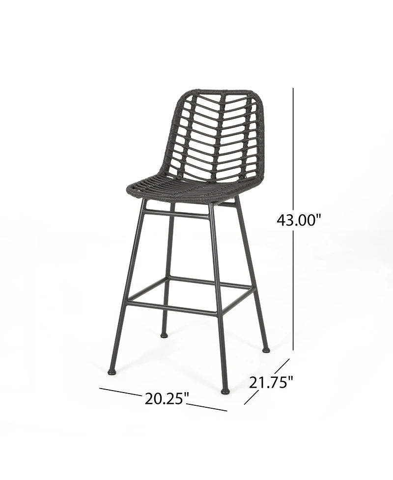 Streamdale Exclusive Wicker Barstools for Chic Outdoor Ambiance (Set of 2)