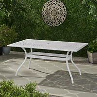 Streamdale Elegant Lattice Design Cast Aluminum Outdoor Dining Table