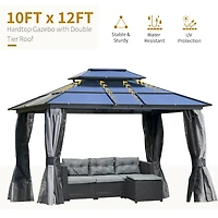 Modern Aluminum-Framed Gazebo for Outdoor Serenity and Protection