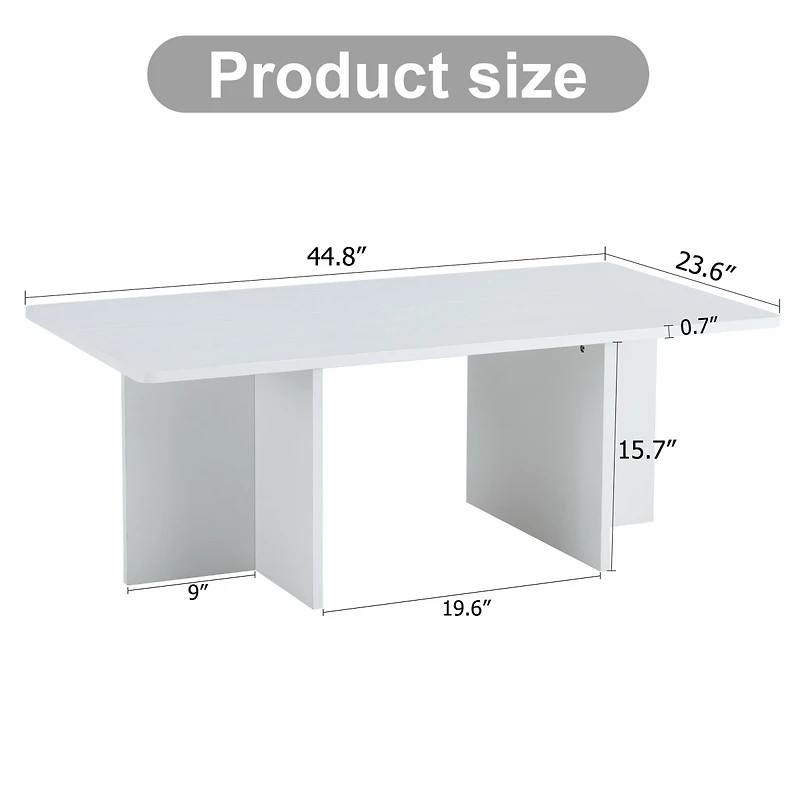 Streamdale Modern Rectangular Mdf Dining Table with Industrial Design