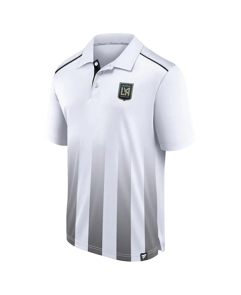 Fanatics Men's White Lafc Line Up Fade Polo Shirt