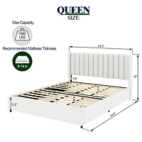 Streamdale Andover Mills Queen Boucle Platform Bed with Storage