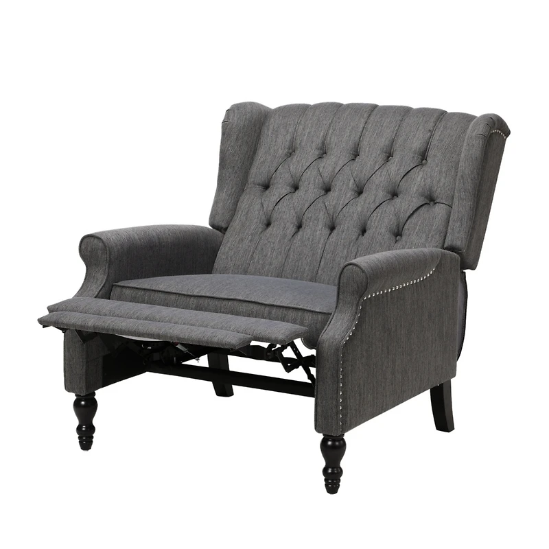 Streamdale Diamond Stitch Wingback Manual Recliner Comfort and Style United