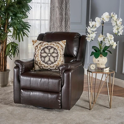 Streamdale Cozy Charcoal Swivel Glider Recliner