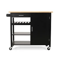 Streamdale Stylish Kitchen Cart with Extra Counter and Storage Space