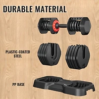 Streamdale Furniture 10-in-1 Adjustable Dumbbells Space-Saving Solution, Weight Change in a Snap