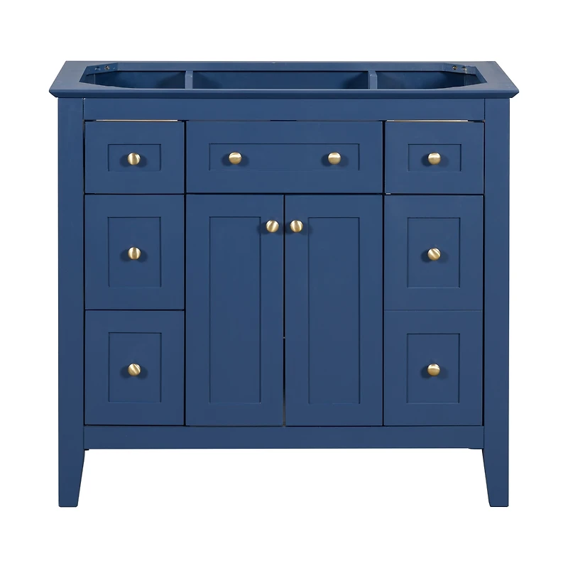 Modern Bathroom Vanity with Large Storage Space in Mdf Wood & Solid Wood