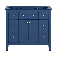 Modern Bathroom Vanity with Large Storage Space in Mdf Wood & Solid Wood