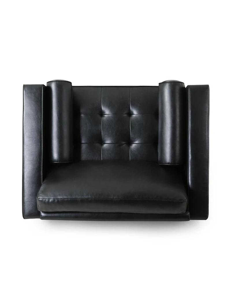 Streamdale Sophisticated Faux Leather Chair with Relaxing Comfort