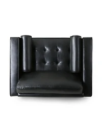 Streamdale Sophisticated Faux Leather Chair with Relaxing Comfort