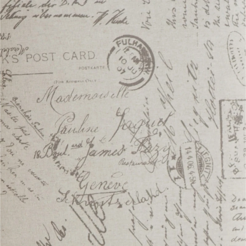 Simplie Fun English Letter Print Fabric Armless Contemporary Accent Chair