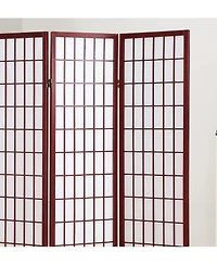 Streamdale 4 Panel Oriental Shoji Screen / Room Divider, Cherry