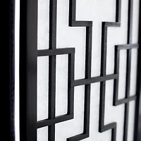 Sudoku 3 Panel Room Divider Screen, Black