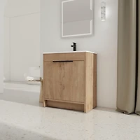 Streamdale Freestanding Vanity with Ceramic Sink & Storage