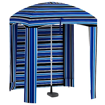 Cabana Coverage Beach Umbrella Canopy, Removable Walls, Portable, Compact