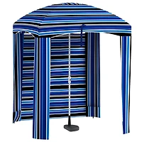 Cabana Coverage Beach Umbrella Canopy, Removable Walls, Portable, Compact