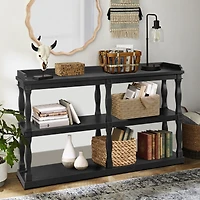 Streamdale Elegant 3-Tier Console Table with Ample Storage and Artistic Design