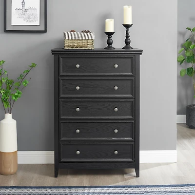 Modern 5-Drawer Storage Dresser with Anti-Tip Safety