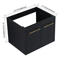 24 Inch Wall-mounted Bathroom Vanity (Only the Cabinet Body, No Top Sink