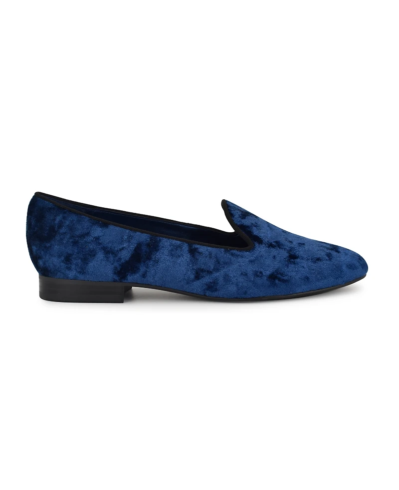 Nine West Women's Renold Velvet Slip-On Smoking Slipper