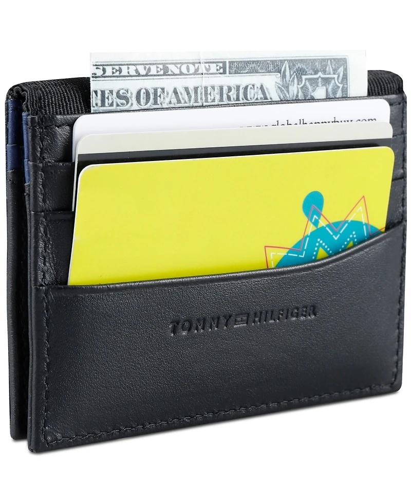 Tommy Hilfiger Men's Rfid Magnetic Reversible Card Case Wallet