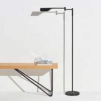 Leaf Modern Pharmacy Reading Led Floor Lamp with Adjustable Neck (53")
